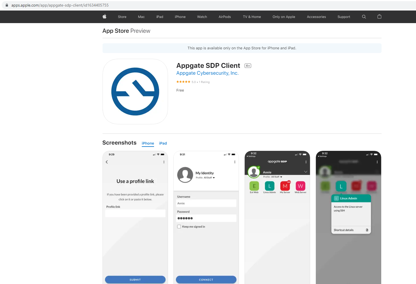 Upgrading an Appgate Client to v6.x on an iOS Device from v5.x