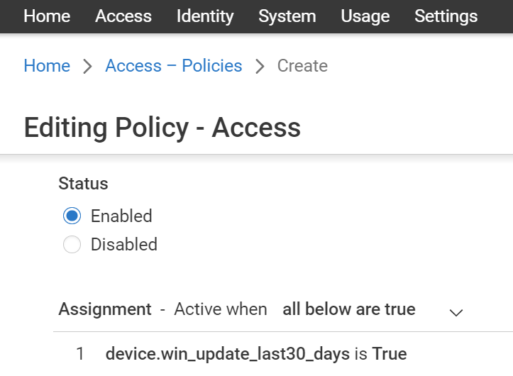 How to check Windows update via device script